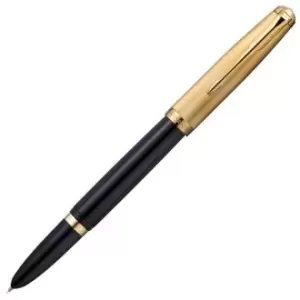 Image of Parker 51 Deluxe Black and Gold Fountain Pen