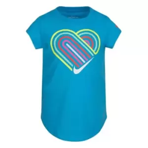 Image of Nike Swoosh Heart T Shirt - Blue