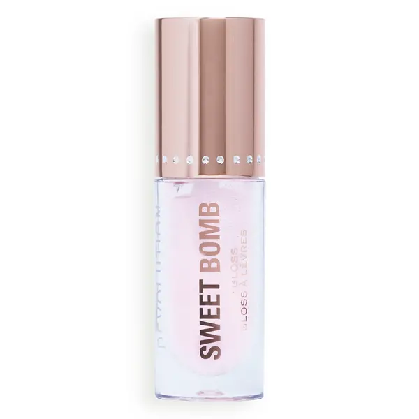 Image of Makeup Revolution Sweet Bomb Lip Gloss 4.5ml (Various Shades) - Candyfloss Pink Glitter