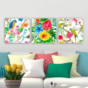 Image of P67999725711 Multicolor Decorative Canvas Painting (3 Pieces)