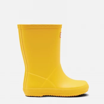 Image of Hunter Kids First Classic Wellington Boots - Yellow - UK 11 Kids