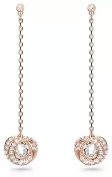 Image of Swarovski 5636516 Generation Drop Earrings Rose Gold Jewellery
