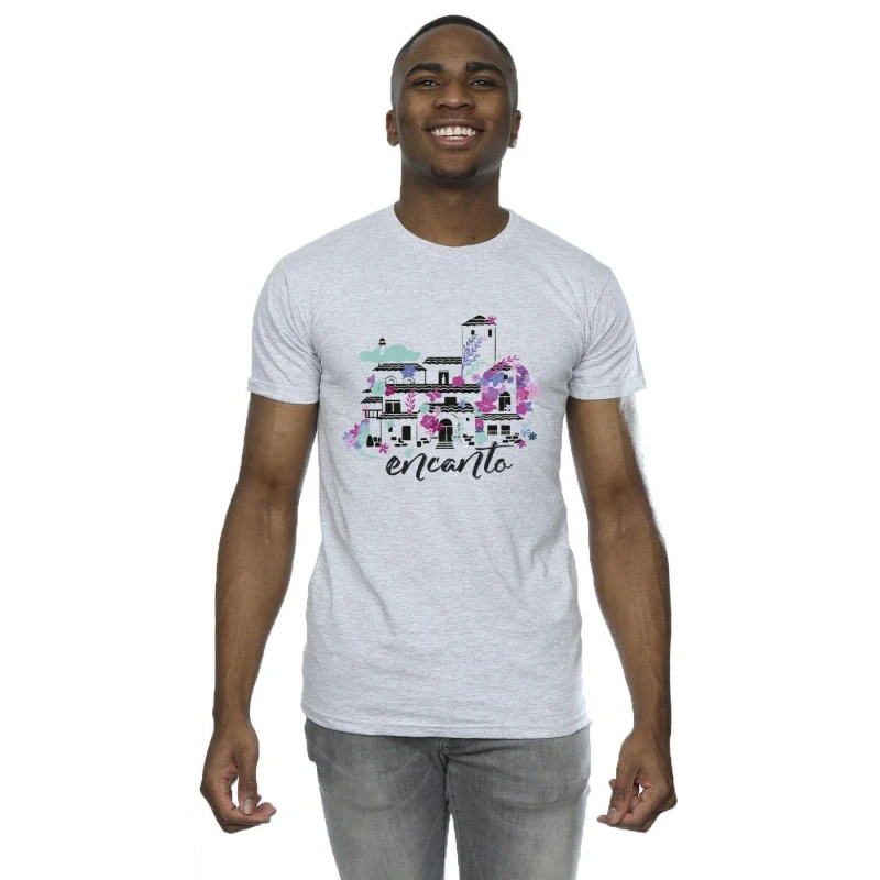 Image of Disney Men Encanto Casita T-Shirt in Grey Size: Small Grey S Male 5063153611405