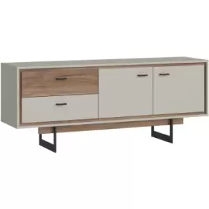 Image of Rivero 2 Door 2 Drawer tv Unit in Grey and Oak