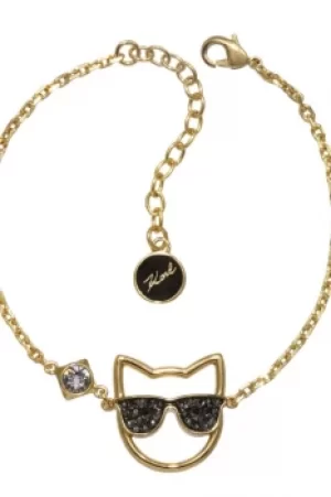 Image of Ladies Karl Lagerfeld Gold Plated Sunglasses Choupette Bracelet 5378083