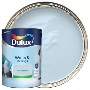 Image of Dulux Walls & Ceilings Mineral Mist Silk Emulsion Paint 5L