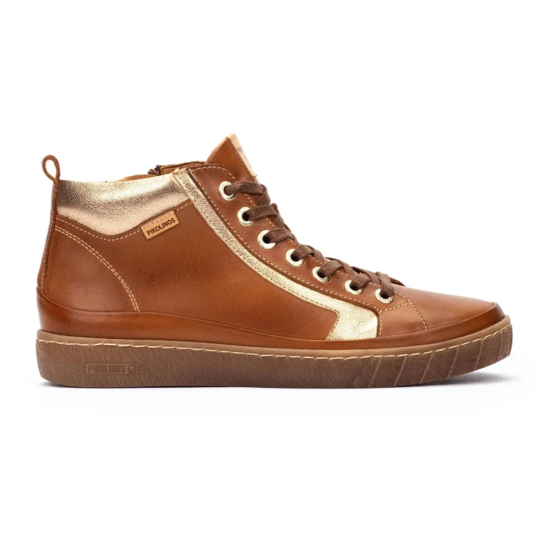 Image of Pikolinos Lanzarote High Top Trainers in Leather camel Women 36 (3.5)