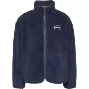 Image of Tommy Jeans Tjw Rlx Signature Polar Zip Thru - Blue