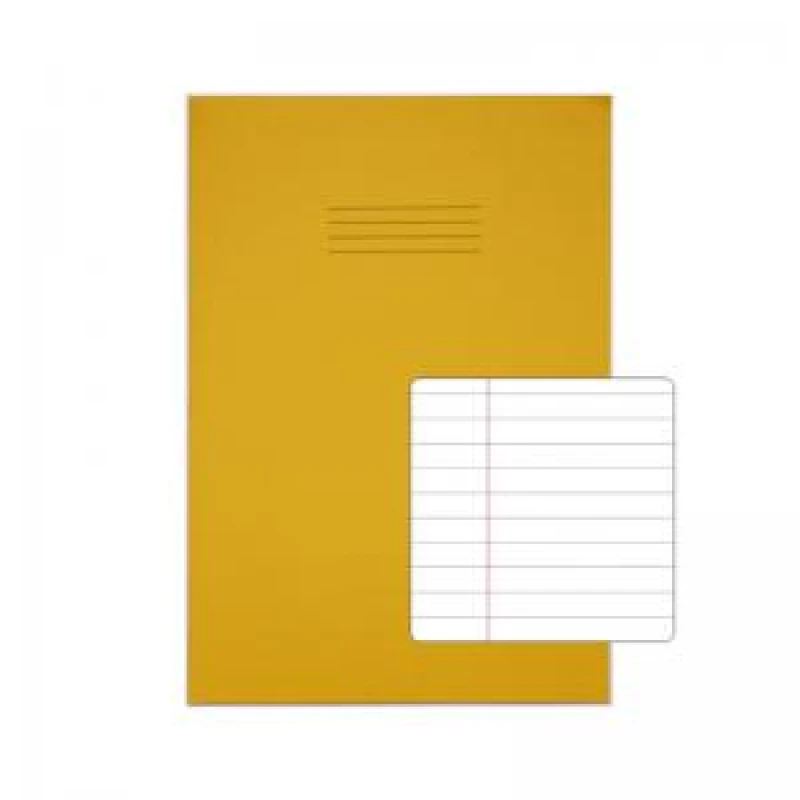 Image of RHINO 13 x 9 A4 Oversized Exercise Book 48 pages 24 Leaf Yellow 8mm VTSRVDU0482436