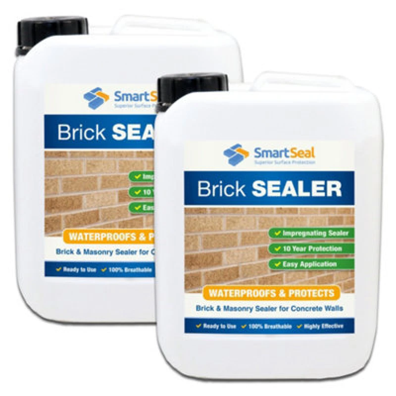 Image of Smartseal Brick Sealer, Dry & Breathable, Brick Water Proofer, Damp Proofer, 10Yr Protection, 2 X 5L, Clear 5.061E+12