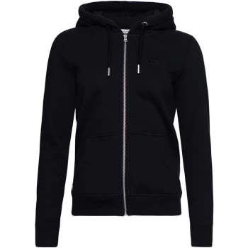 Image of Superdry Full Zip Hoodie - Black