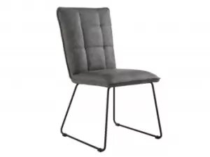 Image of Kenmore Finch Grey Faux Leather Dining Chair