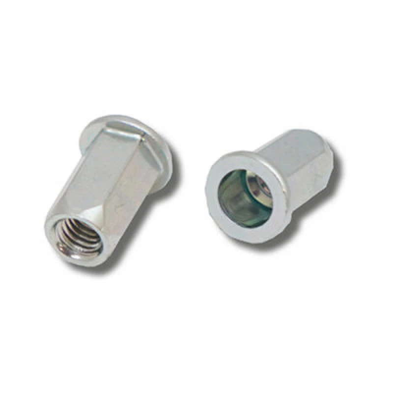 Image of Jrp Riveting Products M8 X 21.0 Steel Flat Head Rivet Nuts