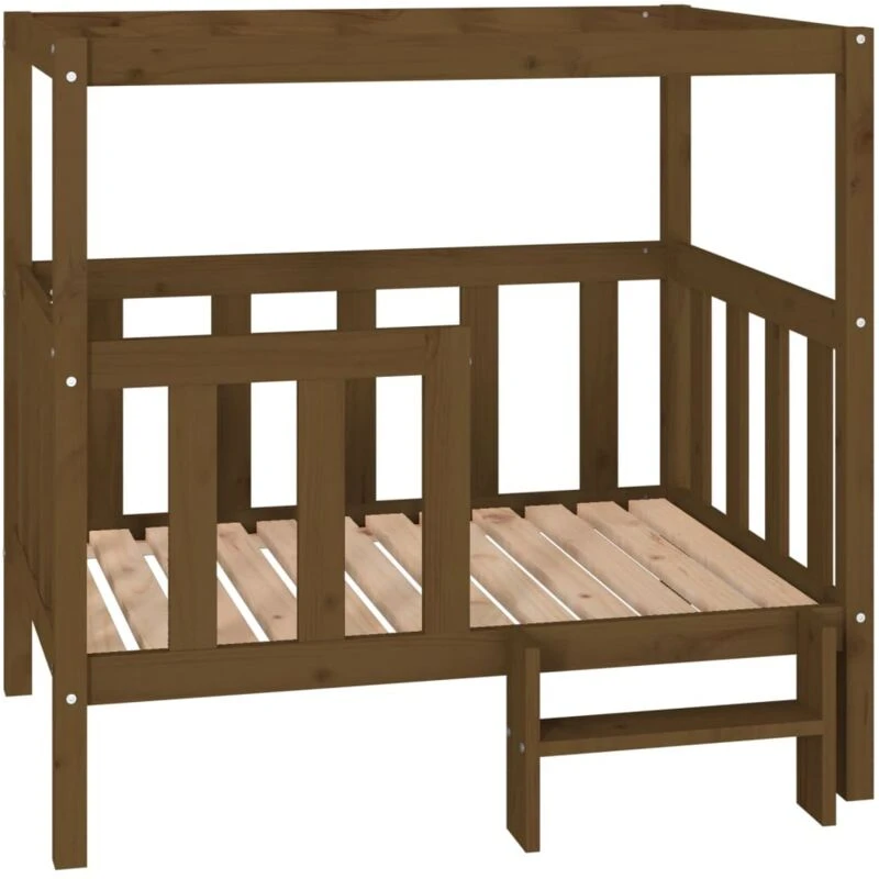 Image of VIDAXL Vidaxl - Dog Bed Honey Brown 105.5 x 83.5 x 100cm Solid Wood Pine 822390
