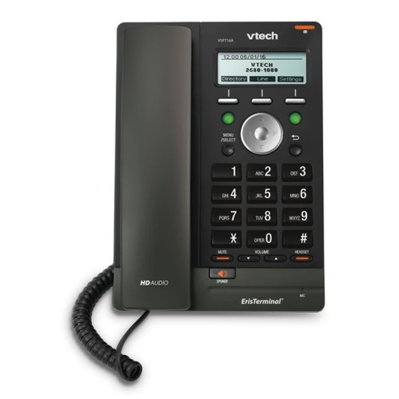 Image of VTech ErisTerminal IP phone Black 2 lines LCD