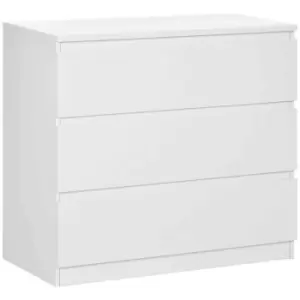 Image of HOMCOM Chest Of Drawers, 3 Drawer Storage Cabinet Unit For Bedroom - White