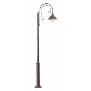 Image of Nautica 1 Light Lamp Post Rust Brown, E27