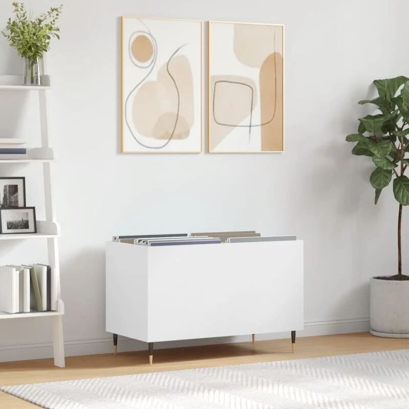 Image of VIDAXL Record Cabinet White 74.5x38x48cm Engineered Wood Vidaxl 8720845877279