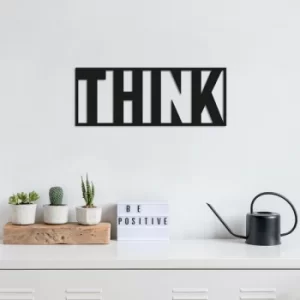 Image of Think Black Decorative Metal Wall Accessory