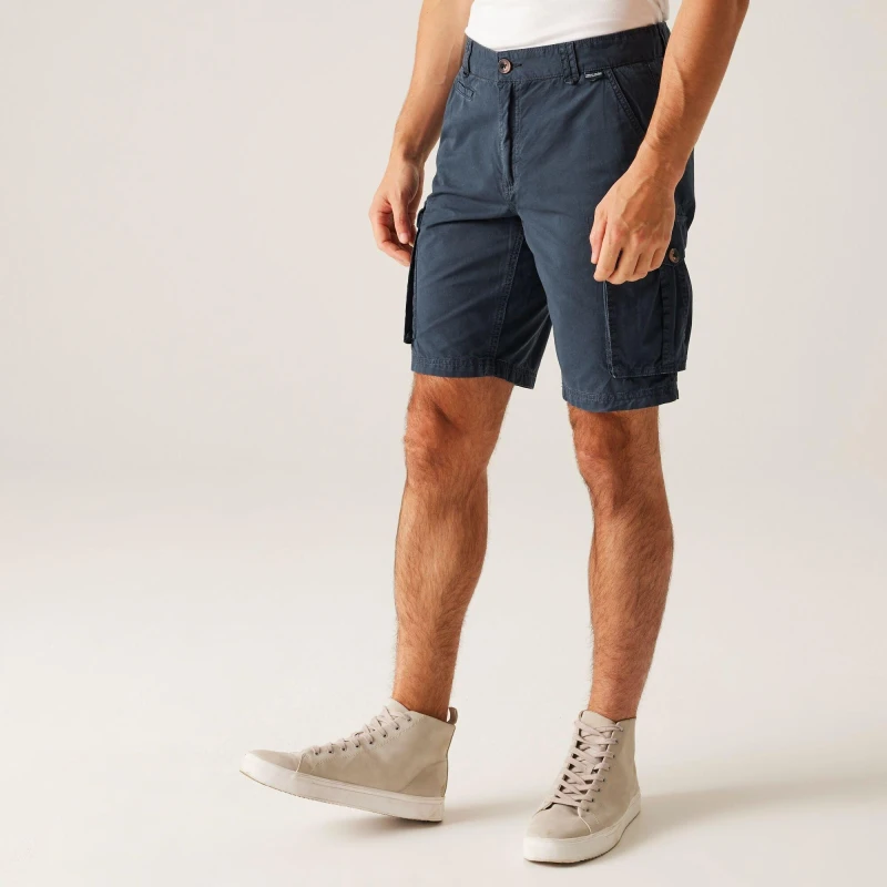Image of Regatta Mens Shorebay II Cargo Shorts in Mid Navy Size: 40R Mid Navy Male 40R