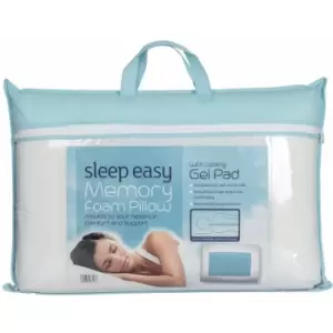 Image of Memory Foam Pillow with Cool Gel Pad - White - Homescapes