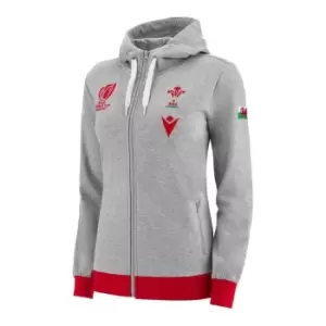 Image of Macron Wales Rugby World Cup Hoodie Womens - Grey