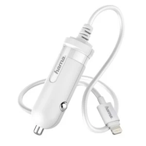 Image of Hama Car Charger, Lightning, 1 A - White