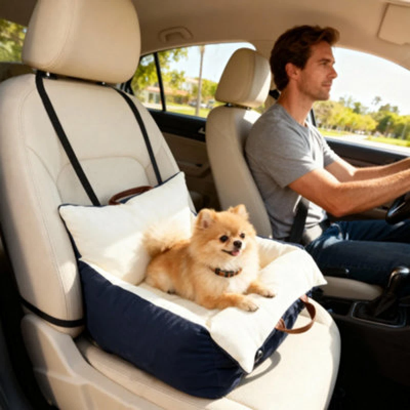 Image of Pawhut Dog Car Seat, Cosy Pet Car Booster Seat For Small Dog Under 5 Kg