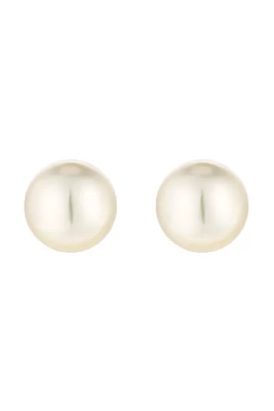 Image of Gold Plated Statement Pearl Stud Earrings