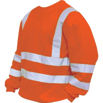 Image of Hi-vis Sweatshirts (EN20471) Orange - M