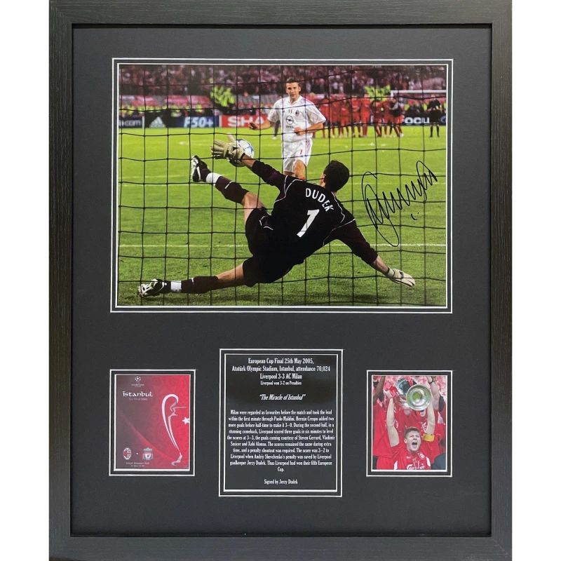 Image of AllStarSignings Ltd Jerzy Dudek signed Liverpool 2005 CL Final photo Red unisex One Size