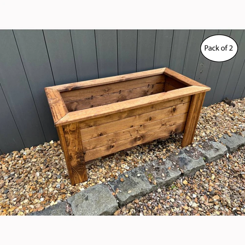 Image of Charles Taylor Multi Pack of 2 - Prestbury Raised Rectangular Large Trough in Light Brown Light Brown Unisex