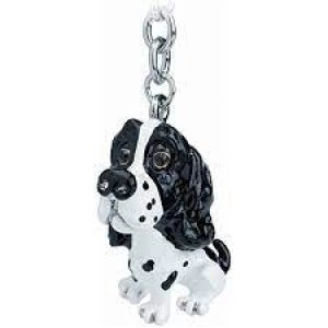 Image of Little Paws Key Ring Springer Spaniel Black & White