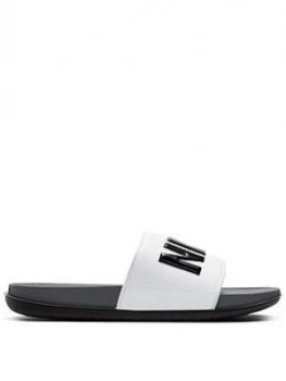Image of Nike Offcourt Sliders - Black/White, Size 10, Men
