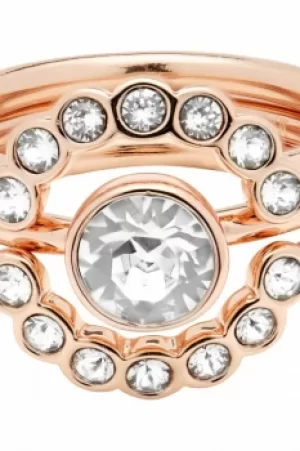 Image of Ted Baker Ladies Rose Gold Plated Cadyna Concentric Crystal Ring SM TBJ1317-24-02ML