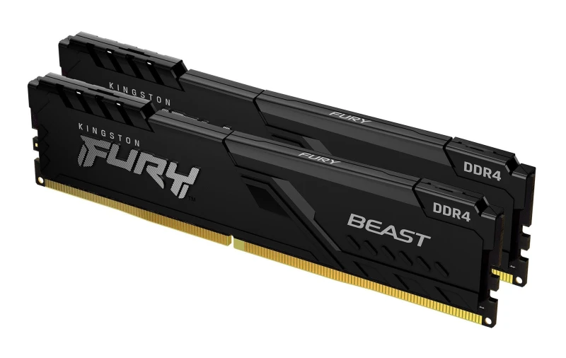 Image of Kingston Fury Beast - DDR4 - Kit - 64 Gb: 2 X 32GB - Dimm 288-pin - 3600 Mhz / Pc4-28800 - Cl18 - 1.35 V - Unbuffered - Non-ecc - Black
