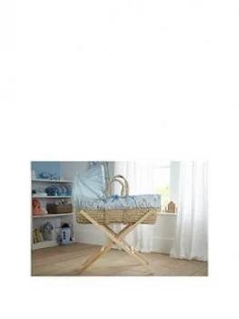 Image of Clair De Lune Forty Winks Palm Moses Basket, Blue