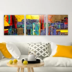 Image of Pdrsyt101 Multicolor Decorative Canvas Painting (3 Pieces)