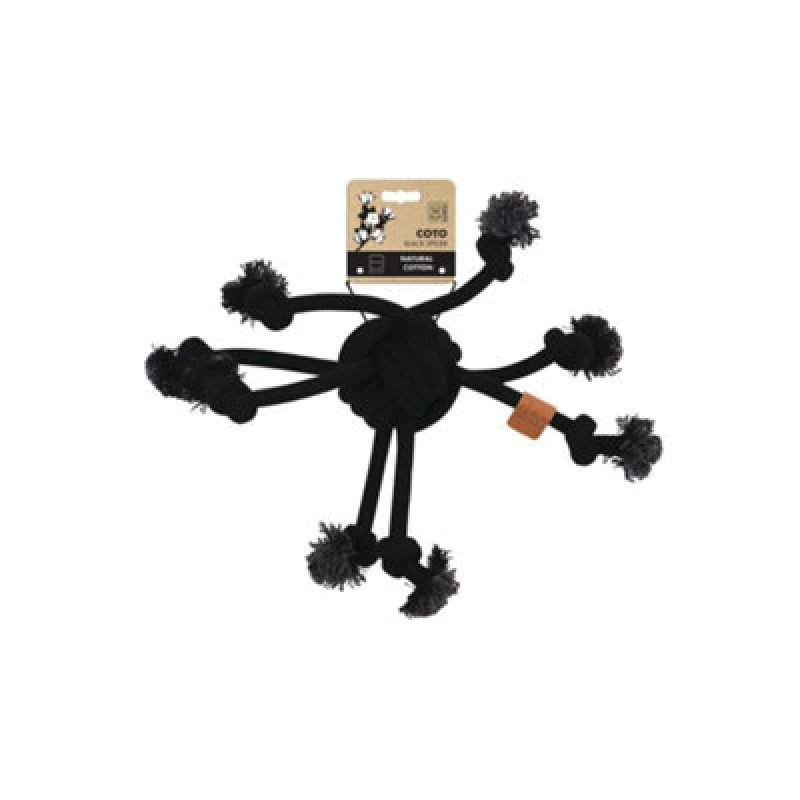 Image of M-Pets Coto Eco Rope Dog Toys Black Spider 38Cm