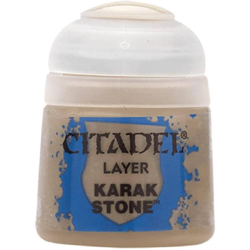 Image of Citadel Games Workshop Colour Layer: Karak Stone (12ml) Paint Multi
