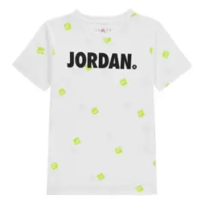 Image of Air Jordan AOP Graphc T-Shirt Junior Boys - White