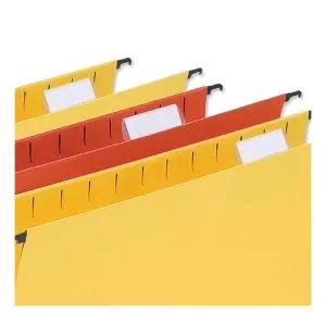 Image of Office Plastic Tabs for Wrap-around Suspension File Clear Pack 50