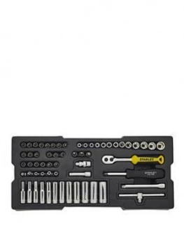 Image of Stanley 60Pc 1/4" Metric Socket Set