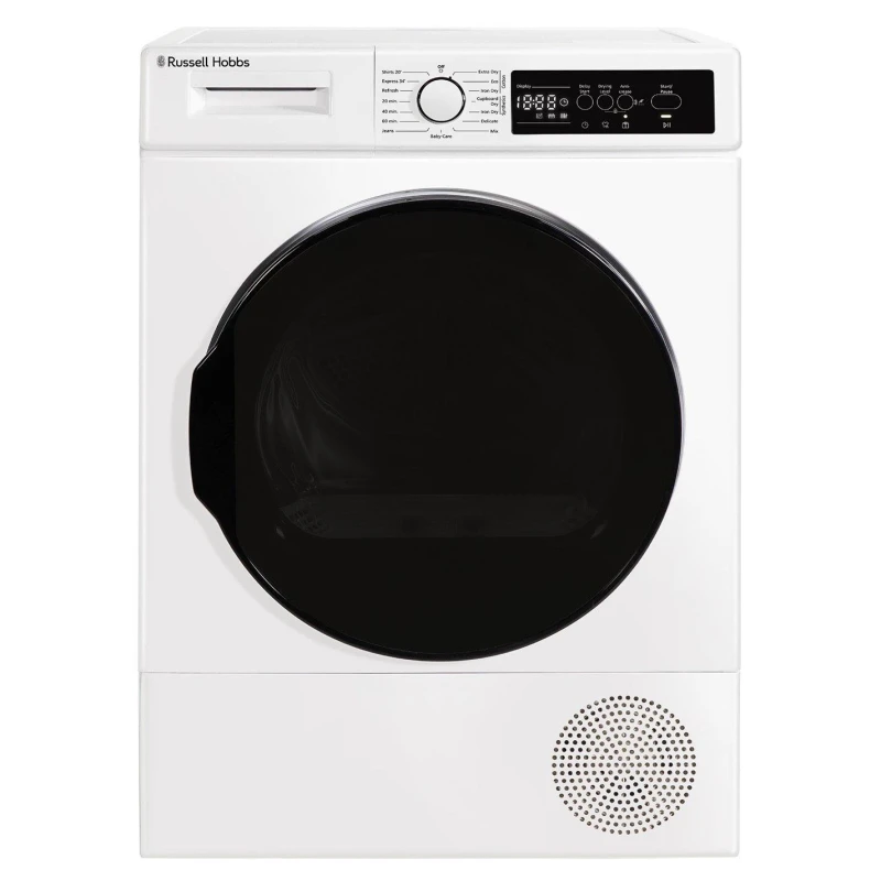 Image of Russell Hobbs 12 Series 9KG Heat Pump Tumble Dryer - Quiet Sensor Dry - White RH9HPTD1E12W White