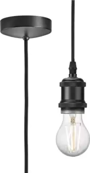 Image of KnightsBridge 1.8m E27 Vintage Pendant Set - Smoked Bronze