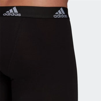 Image of adidas Logo Boxer Briefs 3 Pairs Mens - Black / Medium Grey Heather /