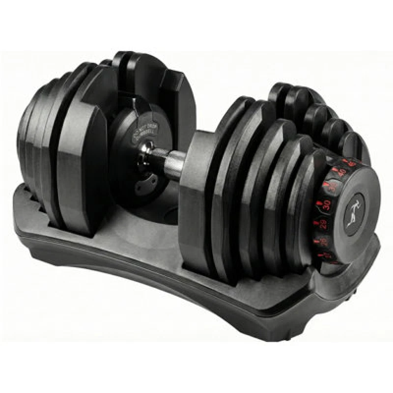 Image of Centurion Supports Strongology Home Fitness Single Adjustable Smart Dumbbell From 5Kg To 40Kg Training Weights In Black