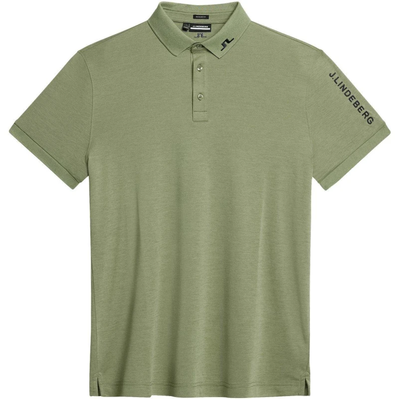 Image of J Lindeberg Tour Tech Golf Polo Shirt Mens - Green Green XS