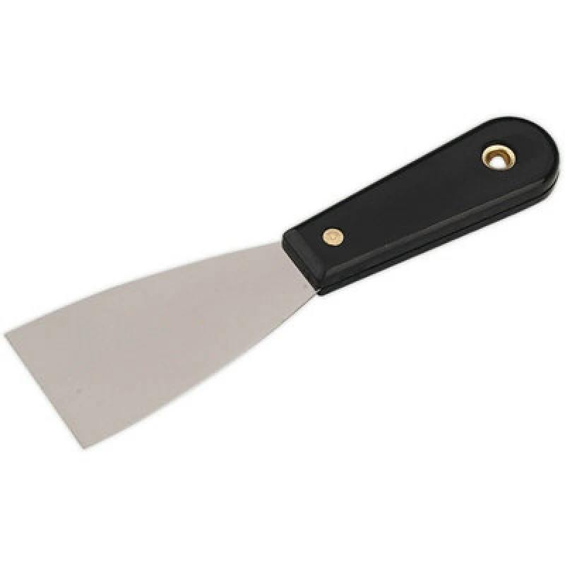 Image of Loops 50mm Rigid Scraper - Chrome Plated Steel Blade - Composite Handle - Hanging Hole Metallics