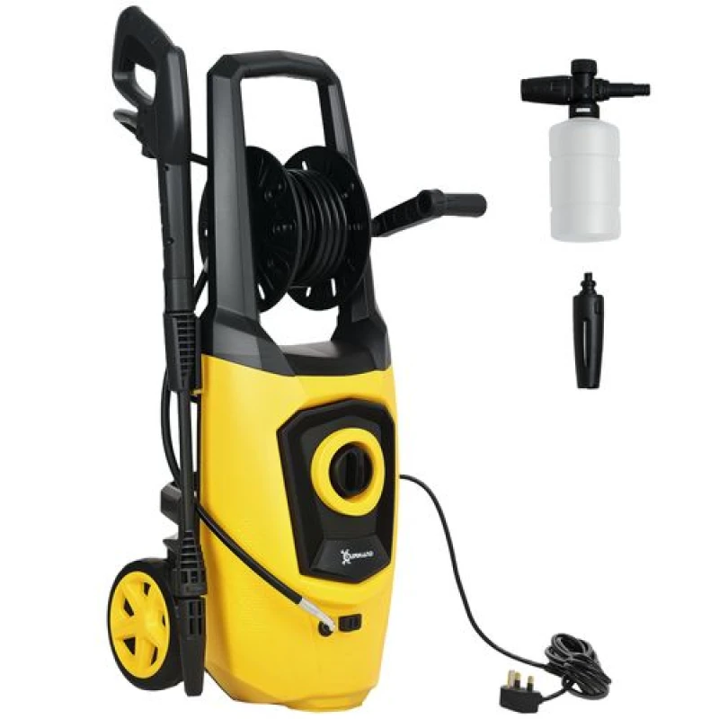 Image of DURHAND Portable Power Washer 1800W, 150 Bar, 510 L/h for Garden, Yellow Yellow